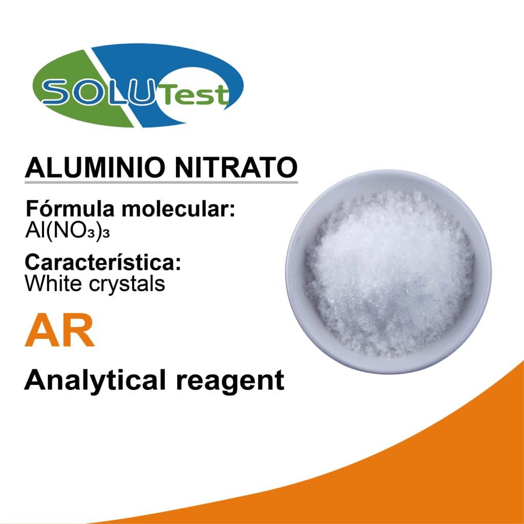 ALUMINIO NITRATO - AL(NO3)3·9H2O - SOLUTEST » Importadora Andina EIRL