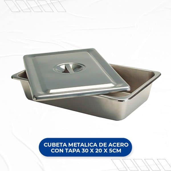Venta De Cubeta Metalica De Acero Con Tapa 30 X 20 X 5Cm Lima Peru